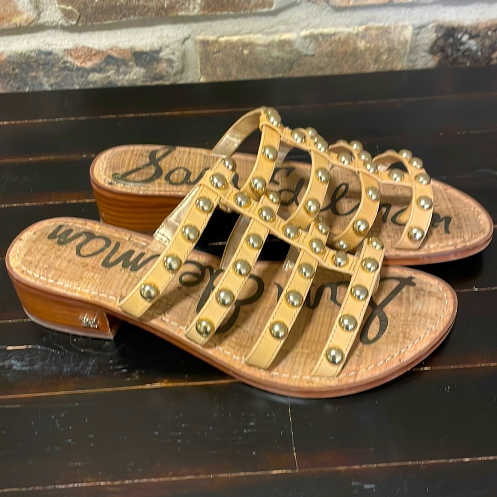 Sam Edelman slip on cork block heel! Size 8.5